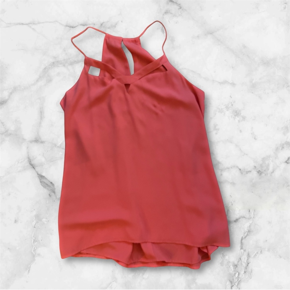 Coral Sleeveless Blouse